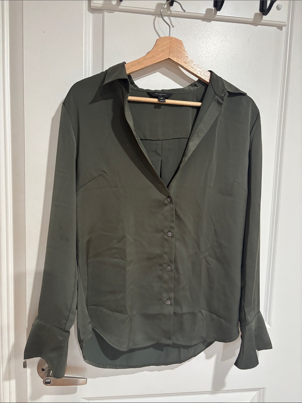 Banana Republic Factory Silky Classic Shirt - Douglas Fir